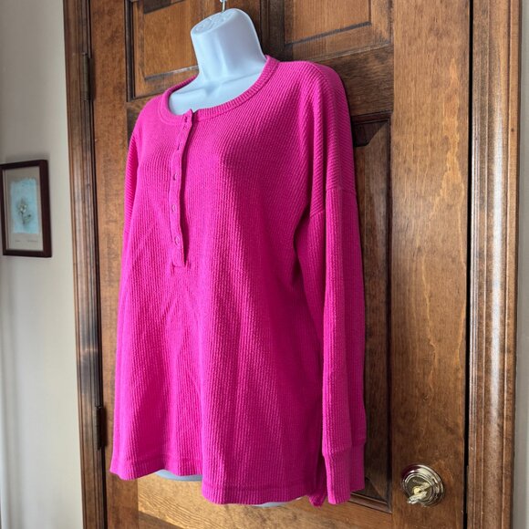 Old Navy Flamingo Feather (Pink) Henley w/Snaps Tunic Medium - Picture 4 of 11